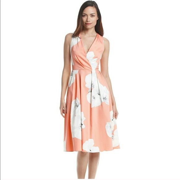calvin klein peach dress